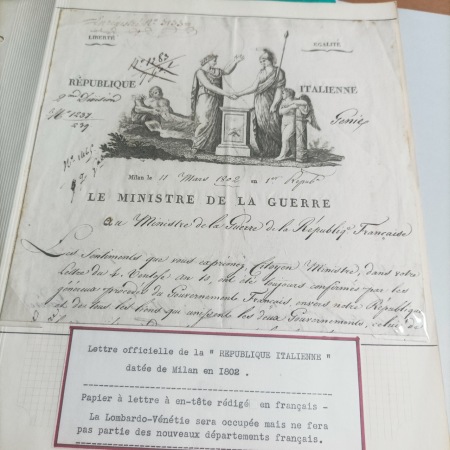 1797-1812, Seize lettres de l'ARMEE d'ITALIE couvrant