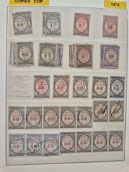 1865-1980, Bel ensemble de timbre fiscaux en 6 albums