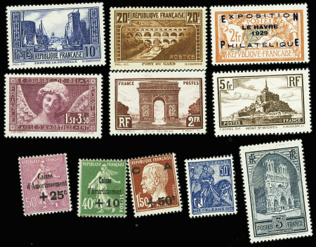 Année complète 1929 Numéros 253 à 262 11 valeurs