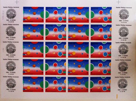 N°2200A PhilexFrance 82 Folon feuille de 10 paires