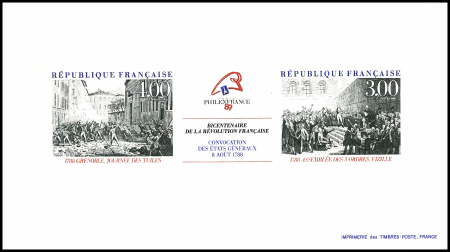 N°2537/2538 Révolution épreuve collective en coule