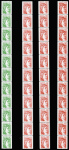 N°69/78 Sabine 10 bandes verticales de 11 timbres 