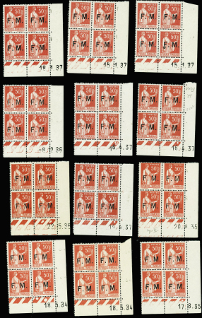 FRANCHISE MILITAIRE N°7 50c Paix collection 19 coin