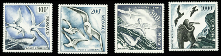 POSTE AERIENNE N°55/58 oiseaux de mer 4 valeurs de