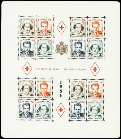 BLOCS-FEUILLETS N°3A/3B/4A/4B Croix-rouge les 4 bl