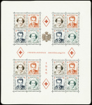 BLOCS-FEUILLETS N°3A/3B/4A/4B Croix-rouge les 4 bl