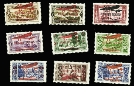 POSTE AERIENNE N°29/37  9 valeurs (sauf 35A/36A) n