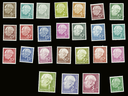 N°62A/72B + 64a/69Aa président Théodore Heuss 25 v