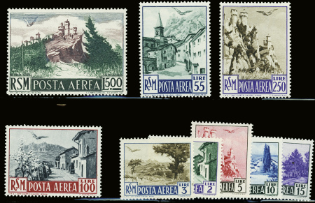 POSTE AERIENNE N°74/82 vues divers 9 valeurs neuf **