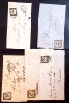 59 plis taxés dont beaucoup avec timbres taxe carr