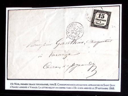 105 lettres avec timbres taxe carrés dont n°3 en p