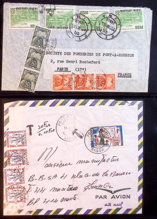 65 lettres avec timbres-taxe gerbes dont n°94, 1.0