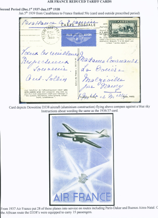 Lot de 4 CP Air France dont 2 avec trimoteur Air F