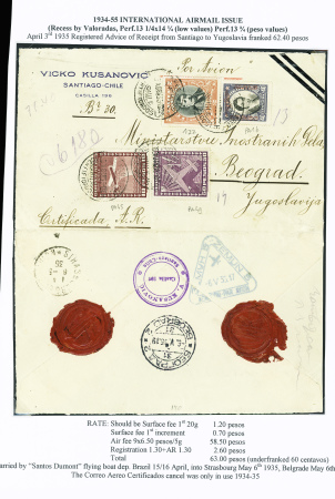 Chili n°122 + PA16 + PA45 + PA49 obl Valparaiso (1