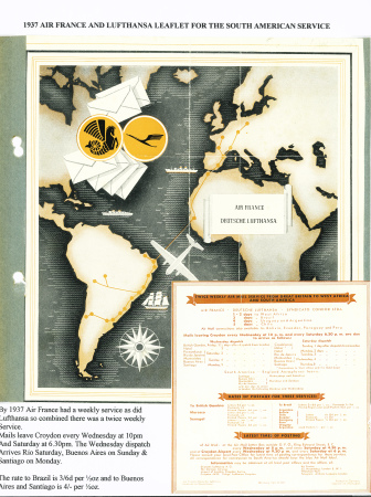 Prospectus orange et noir anglais Air France Deuts