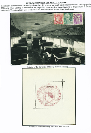 5 plis divers (1936 - 1949) + 2 blocs feuillets de