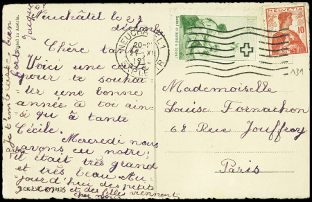 N°131 + vignette 10c vert "Soleil et santé à tous"