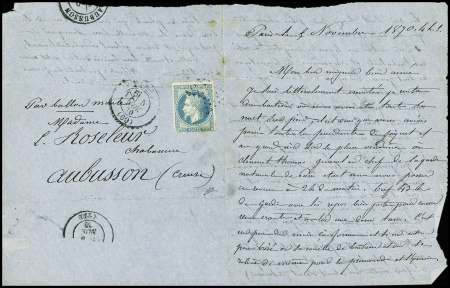 N°29 obl étoile muette + CAD "Paris (60)" (5 nov 7