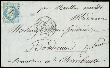 N°29 obl étoile 1 + CAD "Paris PL. de la Bourse" (