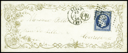 Joli valentine décorée avec arabesques dorées affr.