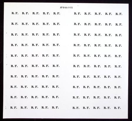 LYON Essai de la surcharge en feuille complète de 100,