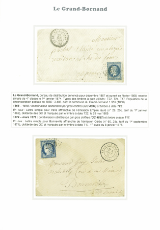 LE GRAND-BORNAND Deux lettres sur page d'exposition