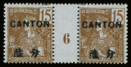 N°38 en paire millésime 6, neuf **, Charnière sur le