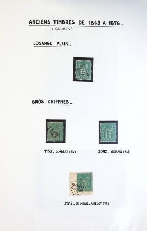 1880-1914, Oblitérations du jour de l'an sur Sage,