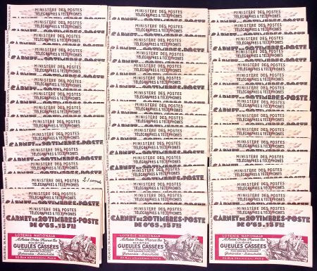 CARNET N°137 65c Casbah par 100 exemplaires, dont découpe