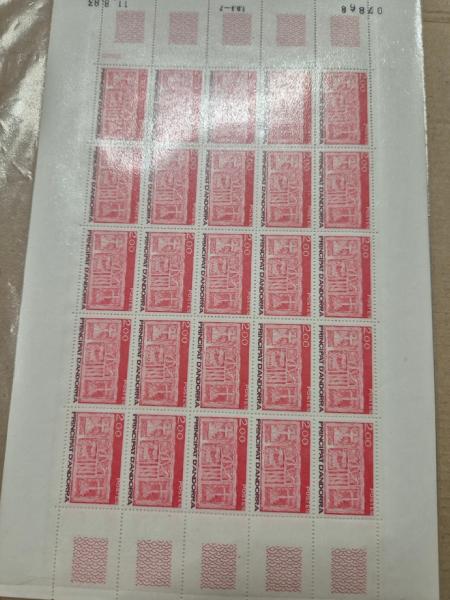 1931-1980, Petit stock d'Andorre français et espagnol