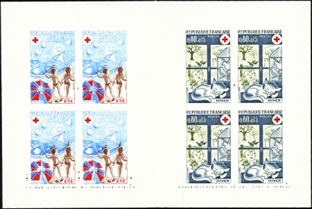 N°1828 Carnet impression du bleu partielle Rép. Fr