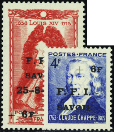 Chambéry 14 valeurs neufs ** (n°13*signé Calves)) 