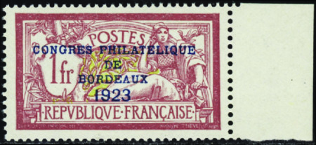 N°182 1f Congrès de Bordeaux TB centré bdf neufs *