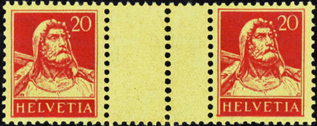 N°203 (S39z) 20c carmin interpanneau gomme grillée