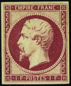 N°18d 1f carmin réimpression neuf (*) TB