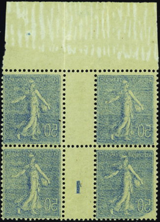 N°161 bloc de 4 millésime 1 impression recto-verso