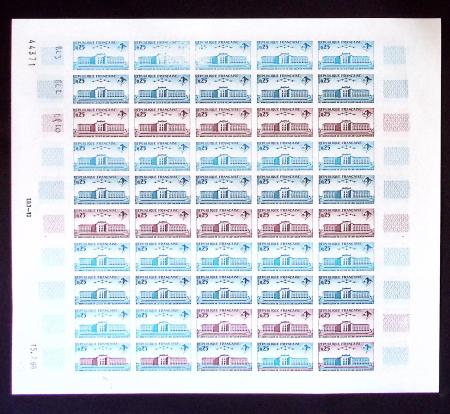 N°1463 25c Ecole de l'air feuille de 50 essais