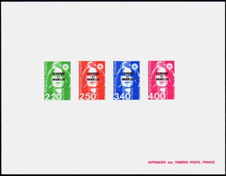 N°552/553 + n°55/556 Marianne de Briat épreuve de 