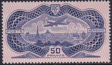 N°15 50f burelé neuf ** TB