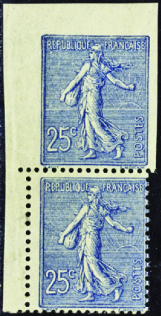 N°132e non dentelé tenant à dentelé neufs * TB