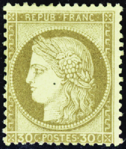 N°56 30c brun clair neuf * TB