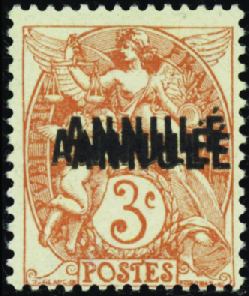 N°109 Triple surcharge Annulé neuf ** TB