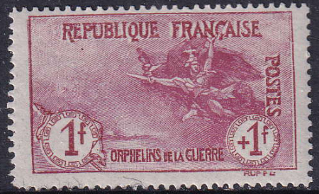 N°154 1f +1f Orphelins neuf ** (1 dent courte) 
