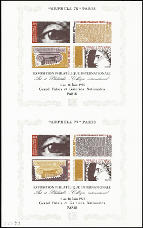 BLOC-FEUILLET N°6 Arphila 75 feuille de 2 blocs