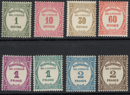 N°55 à 62 8 valeurs neufs ** TB