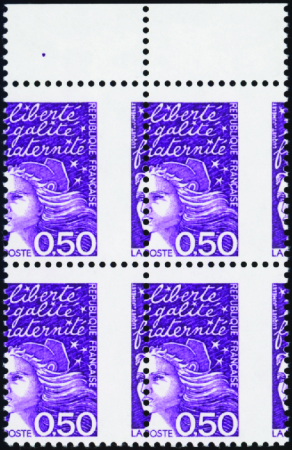 N°3081 variété piquage à cheval bloc de 4 neufs **