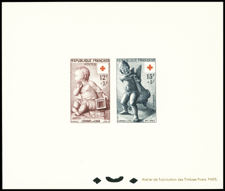 N°1048/49 Croix-rouge 1955 épreuve de luxe collect