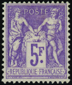 N°95 violet foncé neuf * TB