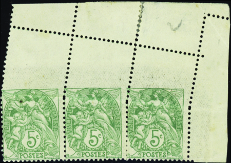 N°111 Bande de 3 variété de piquage cdf neufs ** T