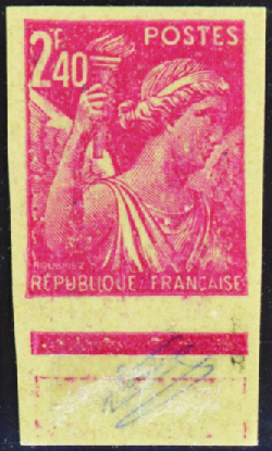 N°654 Imprimé des 2 cotés neuf ** TB